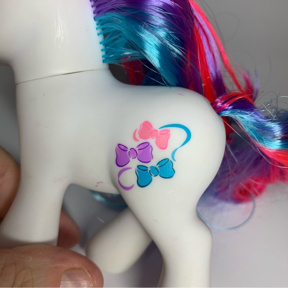 Vintage My Little Pony Bowtie Bow Tie Earth Pony Gen 3 White 2002 As Is - Picture 2 of 10
